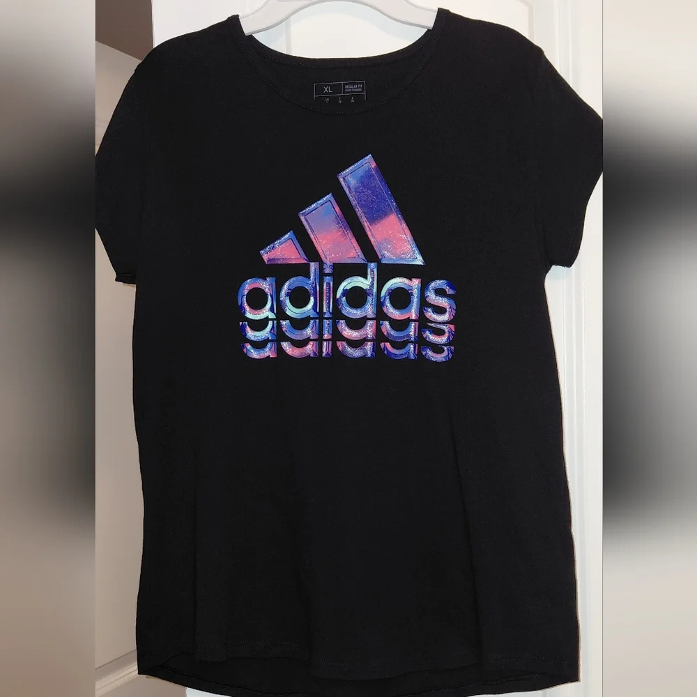 Adidas Youth Girls 2 Pair Tee & Short Sets - Picture 6 of 6